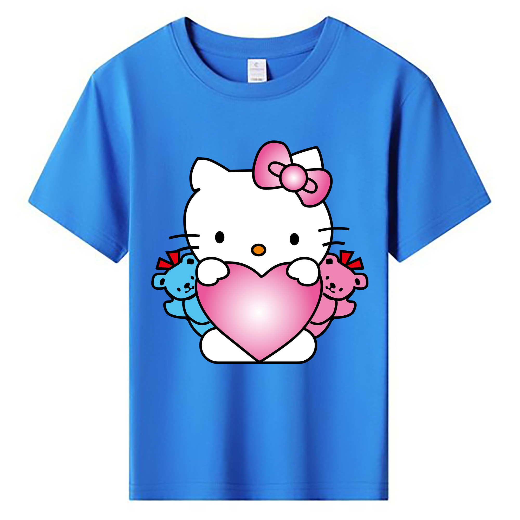 （画像用） Hello Kitty ハローキティ 綿100％キッズTシャツ（フロントプリント）